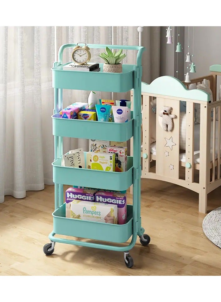DubaiGallery 4-Tier Multipurpose Rolling Shelves Metal Cart Organizer  - Image 4