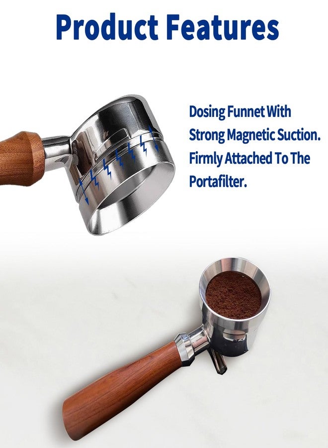 Abvsdu 51mm Espresso Dosing Funnel with Magnetic, 51mm Portafilter Funnel, Dosing-Funnels, Compatible with Filter Espresso Dosings Funnels, 8 Magnets (Silver) - Image 3