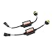 Tesnaao 2 PCS H11H8H9 Car LED Light Bulb Decoder Radio Audio LED Canbus High Beam and Low Beam Filter AntiFlicker Harness Adapter Compatible with Cars Motorcycles Black - Image 2