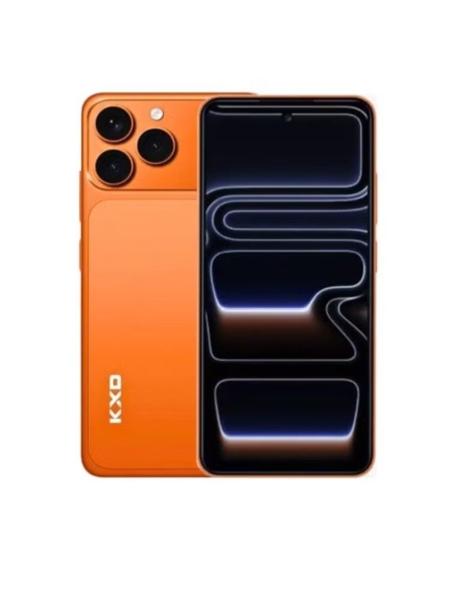 KXD A07 Pro Smartphone, 6.52-inch HD+ Display, 4GB RAM (Up to 8GB Extended), 64GB ROM, 4G LTE Dual SIM, 4500mAh Battery, Orange 1 Year Warranty - Image 1