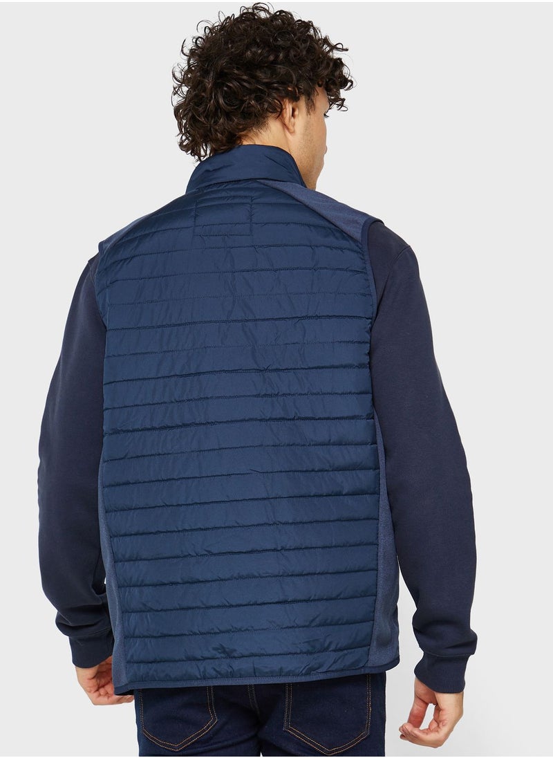 JACK & JONES - Zip Through Quilted Gilet - Image 1