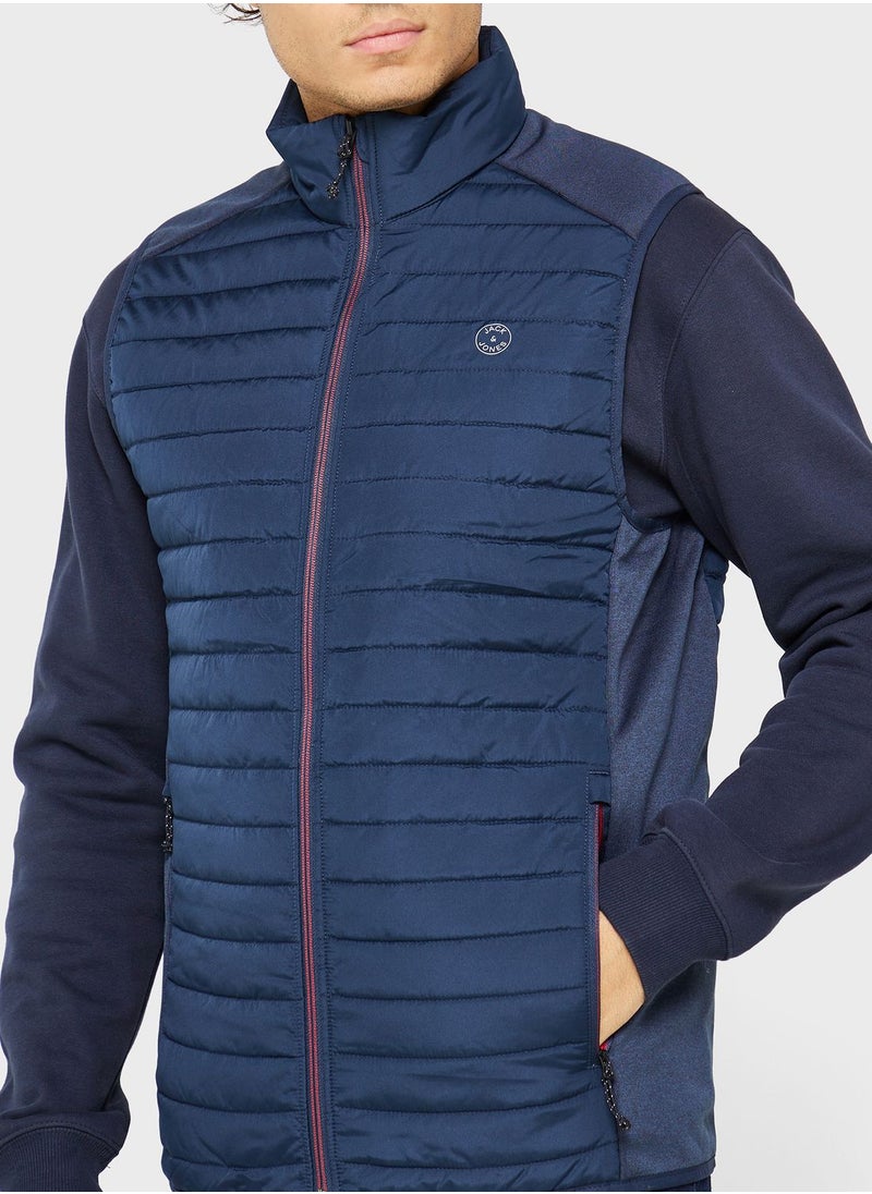 JACK & JONES - Zip Through Quilted Gilet - Image 1