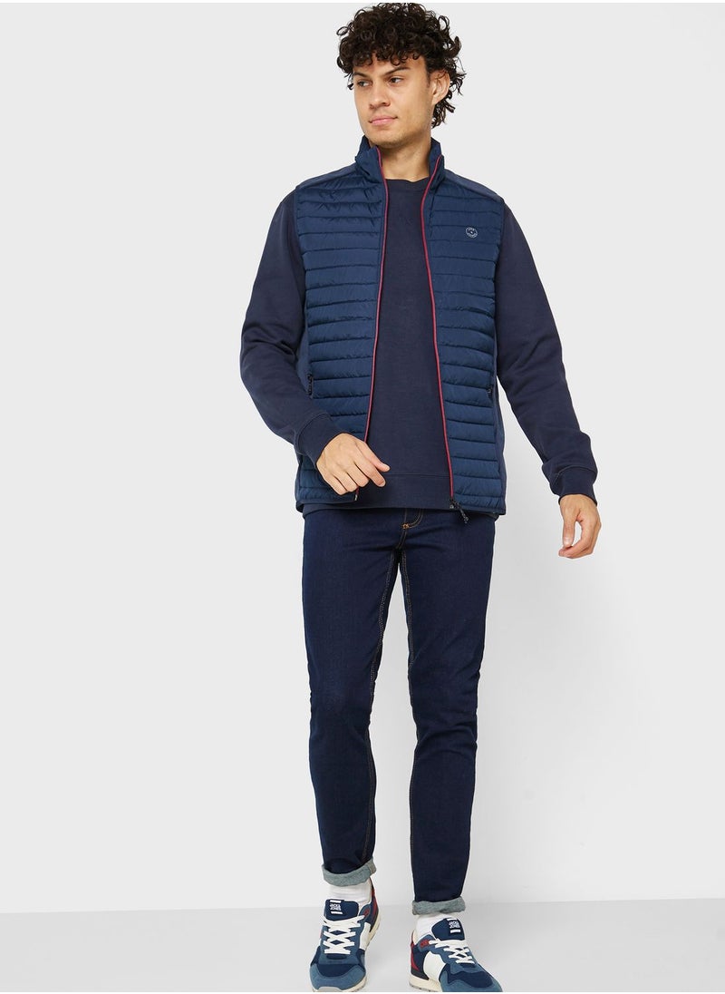 JACK & JONES - Zip Through Quilted Gilet - Image 1
