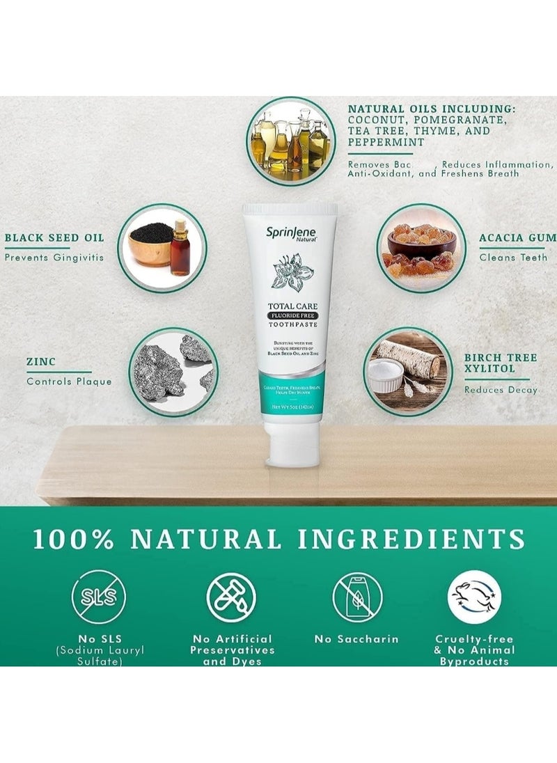 SprinJene - TOTAL CARE FLUORIDE FREE TOOTH PASTE 142g - Image 1