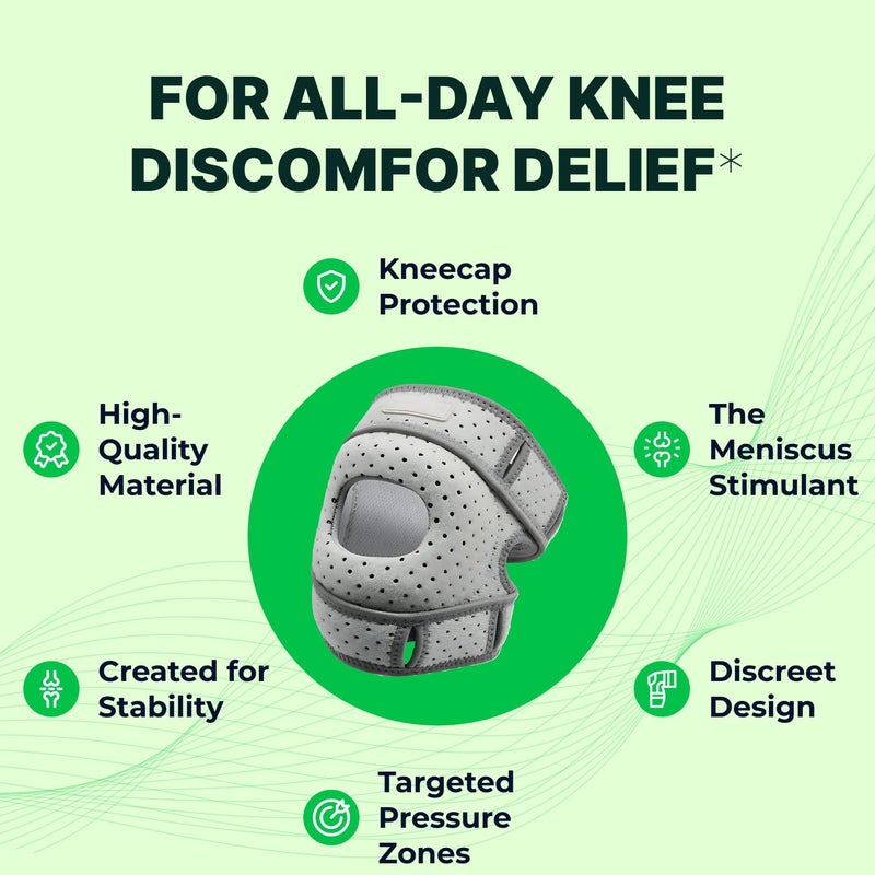 Wellnee Knee Brace with Silicone Padding - Wellknee Compression Sleeve for Men & Women - Joint Support that Massages & Boosts Circulation During Walking, Running & Exercise - Image 3