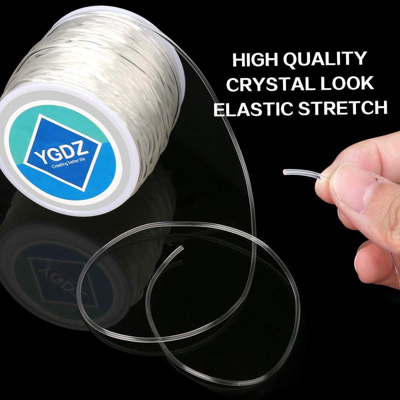 YGDZ 1.5mm Bracelet String, Elastic String Crystal Stretch Thread Clear Beading Cords for Bracelets Beading Making - Image 3