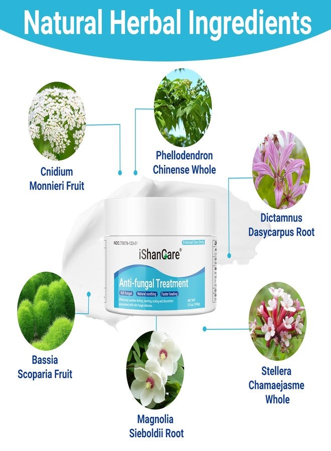 ishancare كريم إيشان كير المضاد للفطريات، كريم طبيعي بالكامل مضاد للفطريات للبشرة لعلاج قدم الرياضي، وحكة الفخذ، والقوباء الحلقية، والنخالية المبرقشة، والعدوى الفطرية، 3.53 أونصة - Image 4