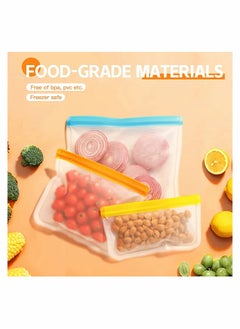 Y&D 10 Pack Reusable Silicone Bags Leakproof Freezer Food Storage for Lunch Marinate Travel 3 Gallon Snack 4 Sandwich  - Image 5
