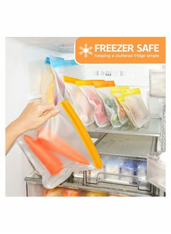 Y&D 10 Pack Reusable Silicone Bags Leakproof Freezer Food Storage for Lunch Marinate Travel 3 Gallon Snack 4 Sandwich  - Image 3