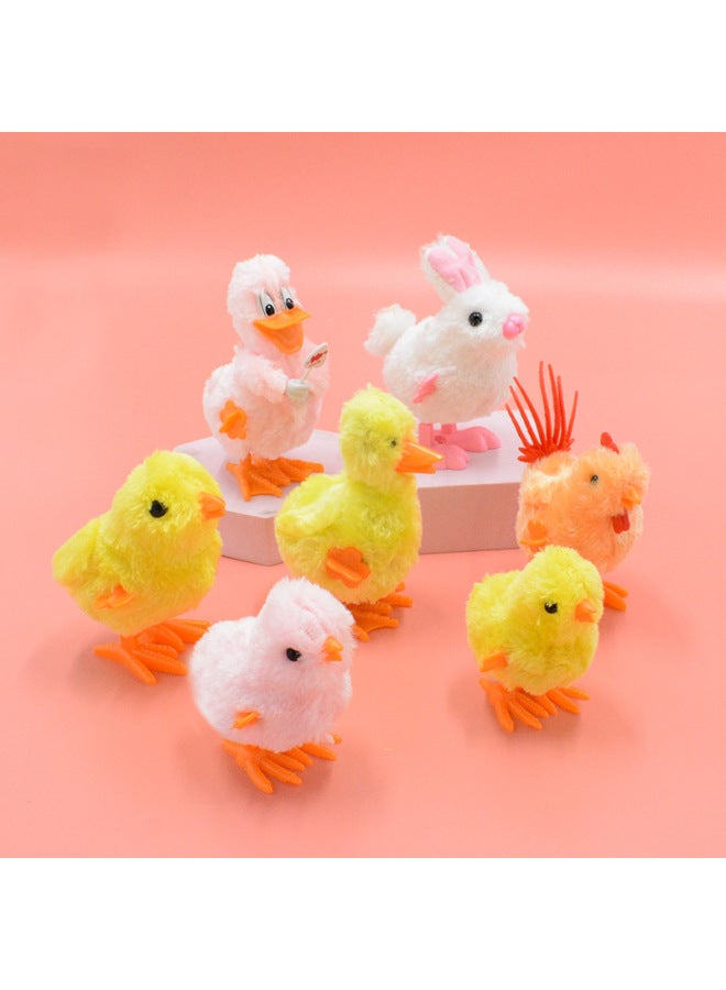 Chain Winding Chick Plush Toy Cute Baby Toy Children's Best Selling Nostalgic Puzzle Stall Toy Wholesale-Color:On The Chain Donald Duck -611  - Image 2