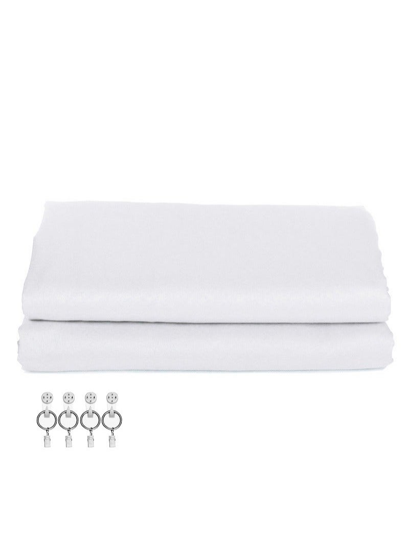FlashHawk - 3*3m/10*10ft Professional White Screen Backdrop Studio Photography Background with 4 Non-Marking Nails and Clips for Portrait Product Shooting - Image 1