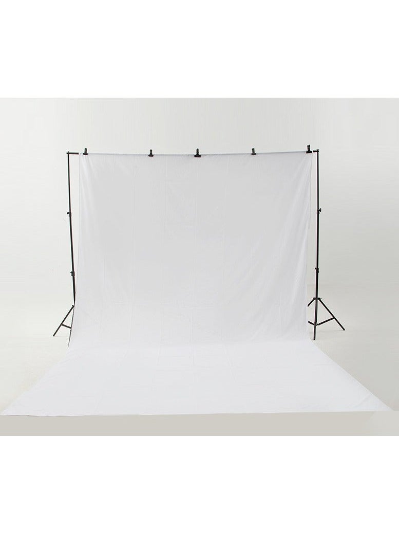 FlashHawk - 3*3m/10*10ft Professional White Screen Backdrop Studio Photography Background with 4 Non-Marking Nails and Clips for Portrait Product Shooting - Image 1