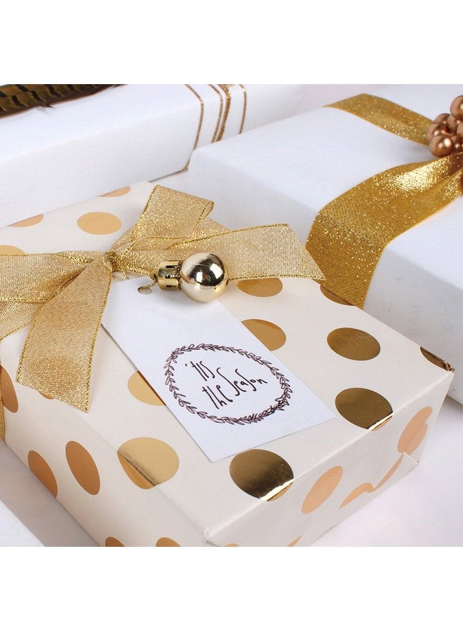 لفة ورق تغليف ذهبية من WRAPAHOLIC - طباعة ذهبية لتغليف أعياد الميلاد والعطلات وحفلات الزفاف وحفلات استقبال المولود الجديد - 3 لفات - 30 بوصة × 120 بوصة لكل لفة - Image 2