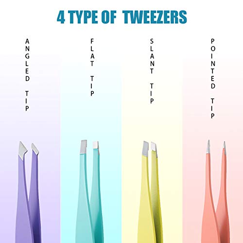 MAYKI Eyebrow Tweezers Women 6Pcs, Full Size Professional Eyebrow Tweezers Kit, Precision Tweezers Set for Eyebrow/Ingrown Hairs/Splinter/Facial Hair Removal, Stainless Steel Women Tweezers by MAYKI - Image 3