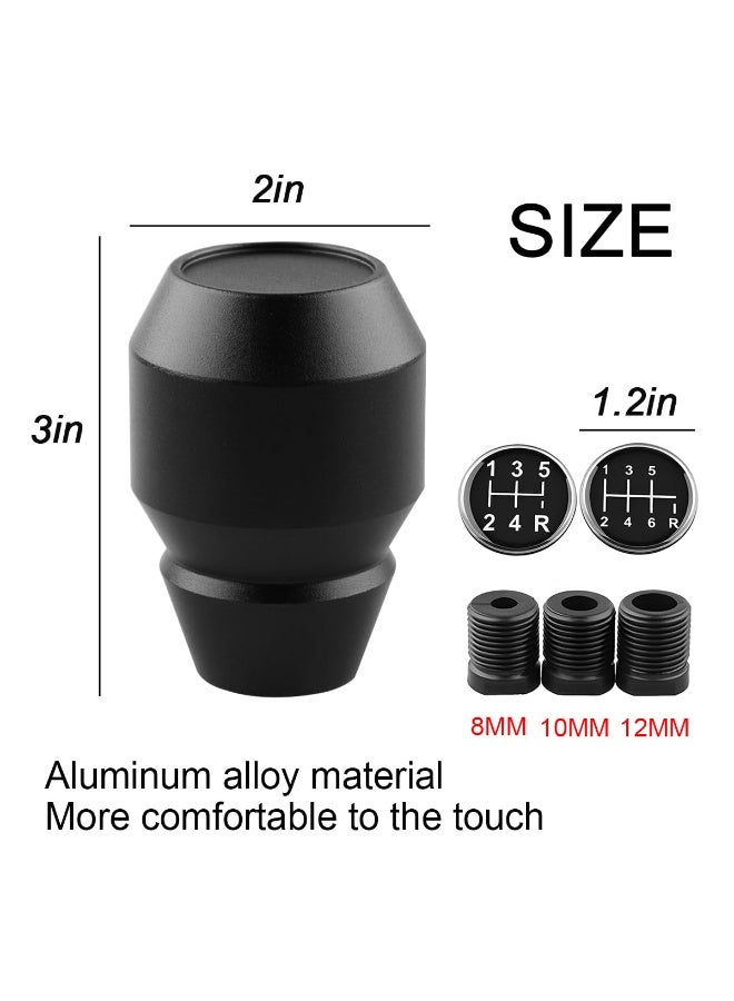 كيلا مقبض ناقل الحركة للسيارة، مقبض ناقل الحركة اليدوي الأوتوماتيكي المصنوع من سبائك الألومنيوم، 5 6 سرعات، ملحقات بديلة لمقبض ناقل الحركة، عالمي لسيارات الدفع الرباعي والسيارات السيدان والشاحنات (أسود) - Image 2