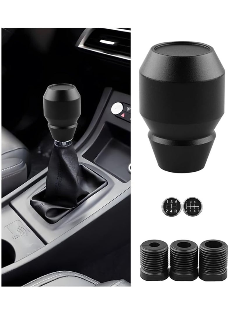 كيلا مقبض ناقل الحركة للسيارة، مقبض ناقل الحركة اليدوي الأوتوماتيكي المصنوع من سبائك الألومنيوم، 5 6 سرعات، ملحقات بديلة لمقبض ناقل الحركة، عالمي لسيارات الدفع الرباعي والسيارات السيدان والشاحنات (أسود) - Image 1