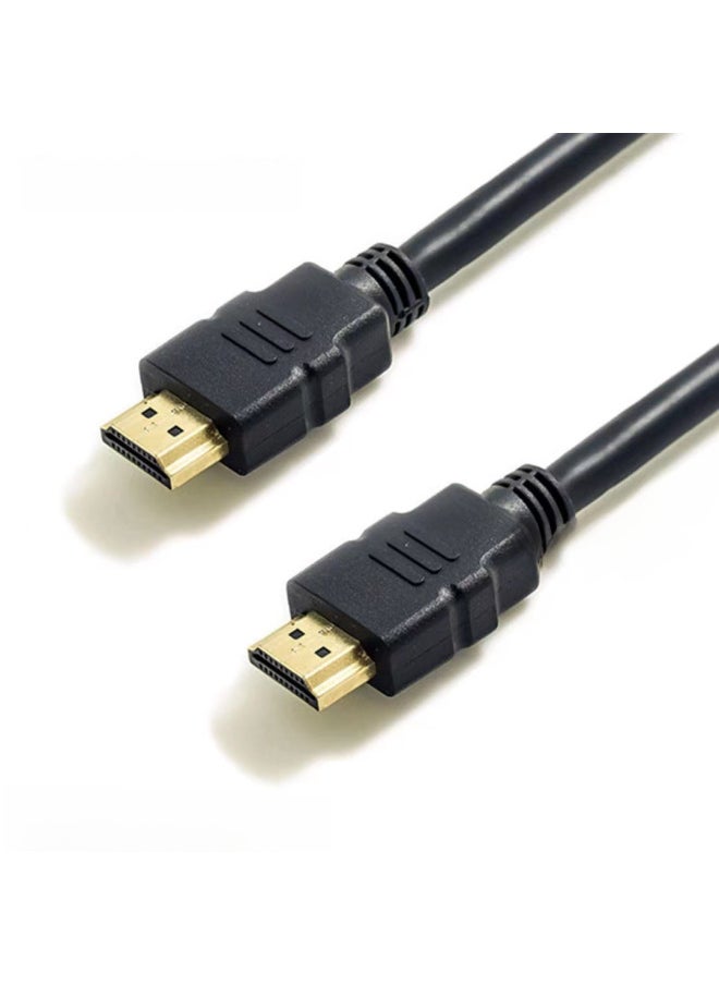 ماركة غير محددة كابل بيانات عالي الدقة من الجلد الأسود HDMI 1.4 مطلي بالذهب لجهاز كمبيوتر محيطي وجهاز عرض تلفزيوني مع كابل - طول الخط: 2.7 متر  - Image 1