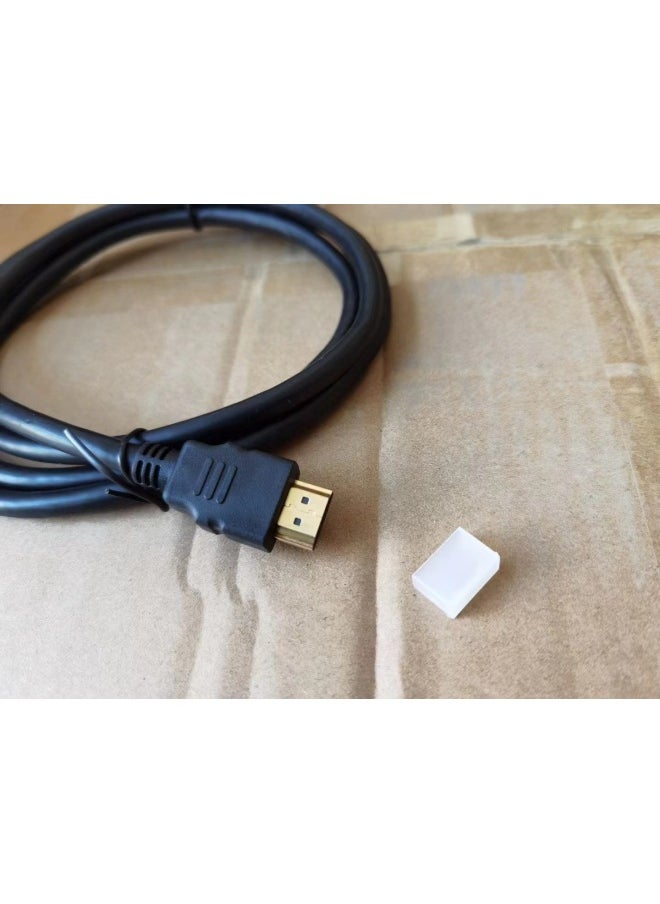 ماركة غير محددة كابل بيانات عالي الدقة من الجلد الأسود HDMI 1.4 مطلي بالذهب لجهاز كمبيوتر محيطي وجهاز عرض تلفزيوني مع كابل - طول الخط: 2.7 متر  - Image 2