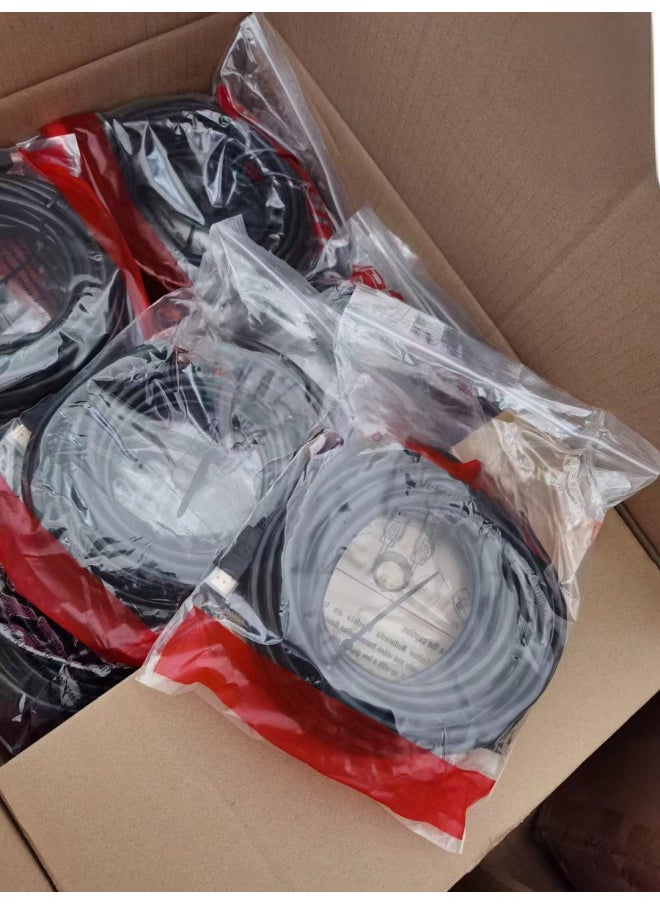 ماركة غير محددة كابل بيانات عالي الدقة من الجلد الأسود HDMI 1.4 مطلي بالذهب لجهاز كمبيوتر محيطي وجهاز عرض تلفزيوني مع كابل - طول الخط: 2.7 متر  - Image 4