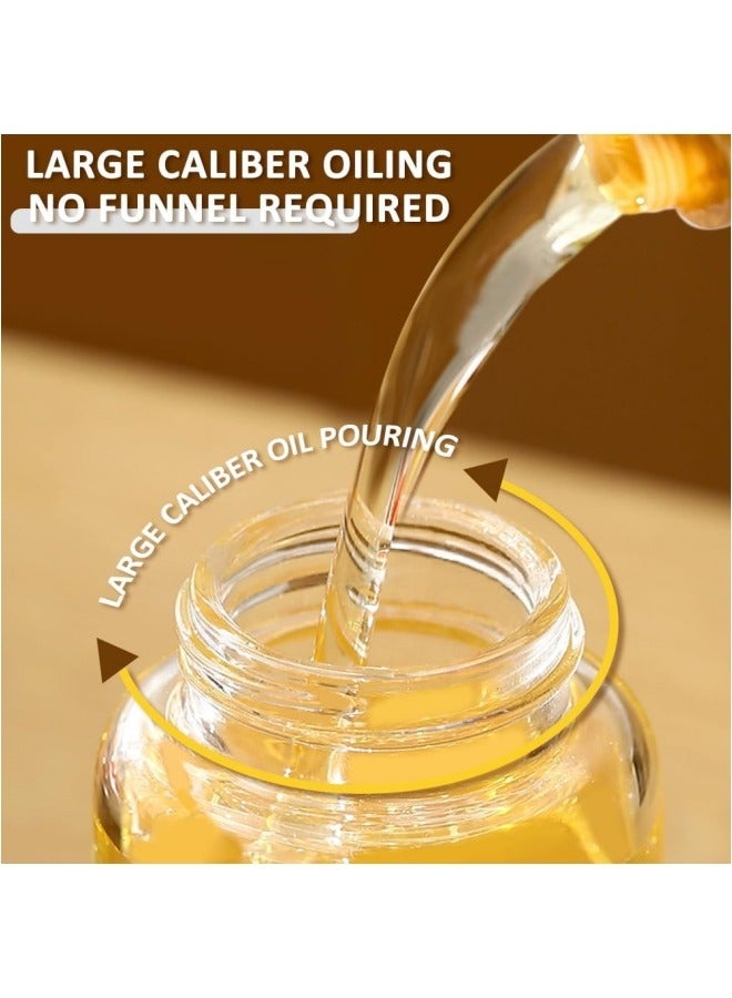 جيجيرو عبوتان من زجاجات موزع زيت الطهي سعة 650 مل، موزع زيت زجاجي عالي الصلابة خالٍ من الرصاص، موزع زيت الزيتون، زجاجات رذاذ زيت غير قابلة للتنقيط - Image 5