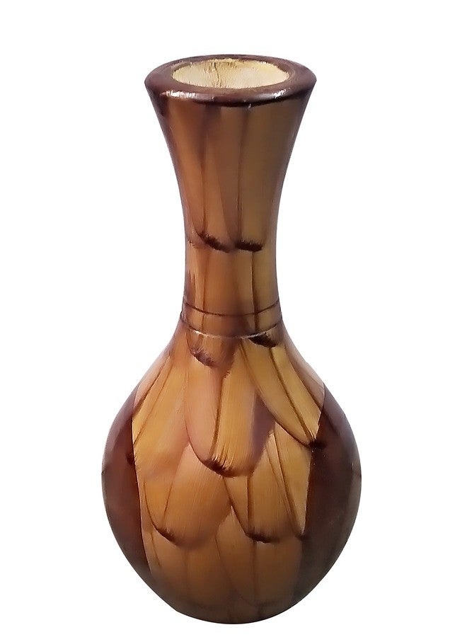 LOGRO Wooden Flower Vase Table Top Decoration, Diwali Gift/Pot for Home Decoration Artificial Flower Ideal for Living Room (Size-10 inch/25.4 cm) - Image 2