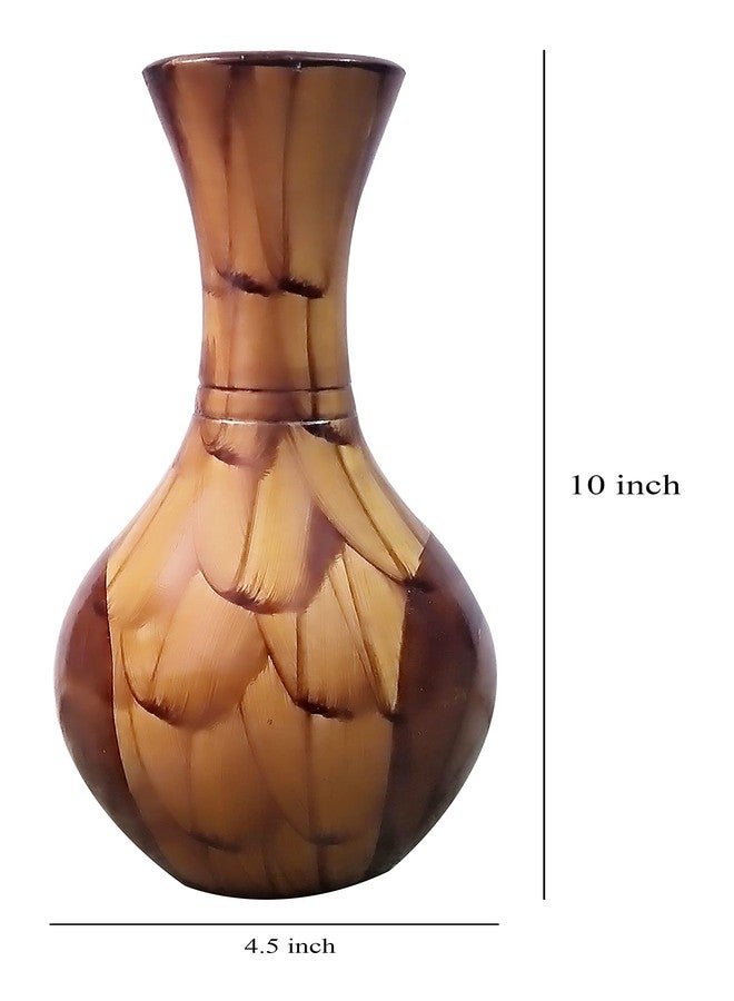 LOGRO Wooden Flower Vase Table Top Decoration, Diwali Gift/Pot for Home Decoration Artificial Flower Ideal for Living Room (Size-10 inch/25.4 cm) - Image 3
