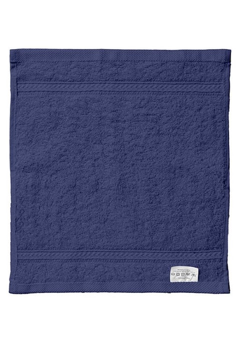DEYARCO Princess Terry 100% Cotton 480 GSM Face Towel, Super Soft Quick Dry Highly Absorbent Dobby Border Ring Spun, Size: 30 x 30cm, Royal Blue