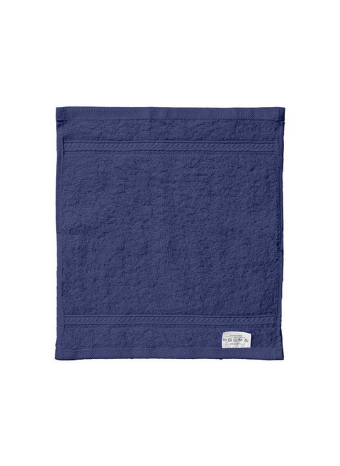 DEYARCO Princess Terry 100% Cotton 480 GSM Face Towel, Super Soft Quick Dry Highly Absorbent Dobby Border Ring Spun, Size: 30 x 30cm, Royal Blue