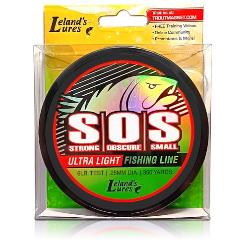 Trout Magnet Leland's Lures S.O.S. Fishing Line, Fishing Equipment and Accesories, 350 yd, 4 lb Test, (87665) - Image 1
