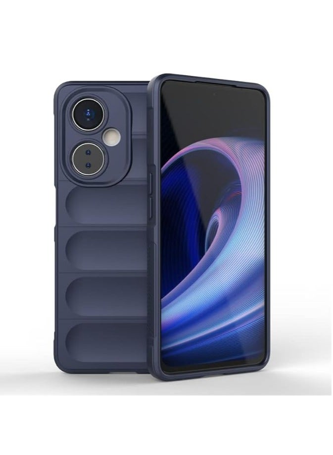 عام غلاف سيليكون سائل متوافق مع هاتف OnePlus Nord CE 3 Lite 5G مع حماية لعدسة الكاميرا، بطانة ناعمة مضادة للخدش، غطاء مطاطي للجسم الكامل مقاوم للصدمات (لون أزرق داكن). - Image 1