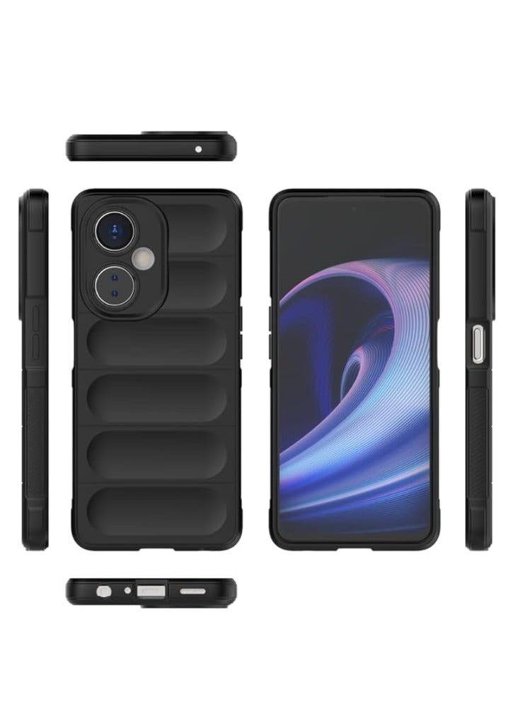 عام غلاف سيليكون سائل متوافق مع هاتف OnePlus Nord CE 3 Lite 5G مع حماية لعدسة الكاميرا، بطانة ناعمة مضادة للخدش، غطاء مطاطي للجسم الكامل مقاوم للصدمات (لون أزرق داكن). - Image 3