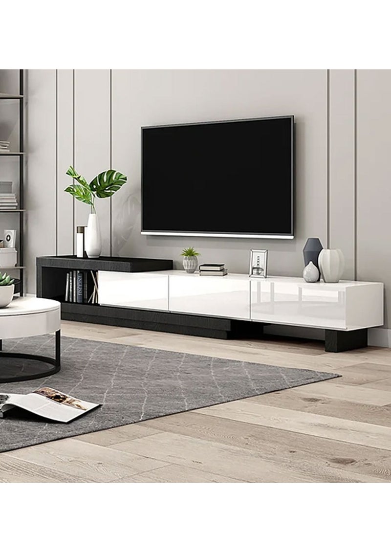 Modern TV Unit, Black*White - MZTV005