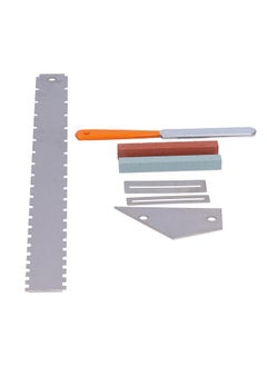 Guitar Measuring Guage Set Kit Neck Notched Ruler Fret Crowning File Whetstone Storage Bag