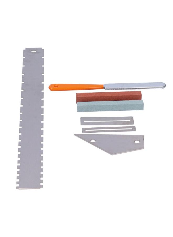 Thoraya - Guitar Measuring Guage Set Kit Neck Notched Ruler Fret Crowning File Whetstone Storage Bag - Image 1