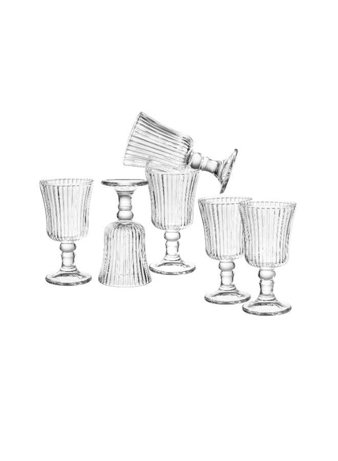 دانيا كاسات عصير وزجاج ترحيبي ميني بتصميم كلاسيك أنيق – 6 قطع | ارتفاع 10 سم 🍷✨ - Image 5