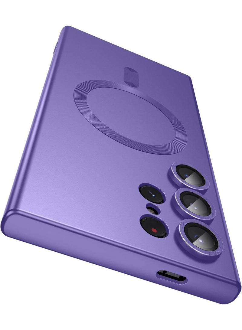 Magnetic Cover for Samsung S25 Ultra, Compatible with MagSafe Camera Lens Protector  Soft Anti-Shock for Samsung Galaxy S25 Ultra Cover Slim 2025, Purple - Image 5