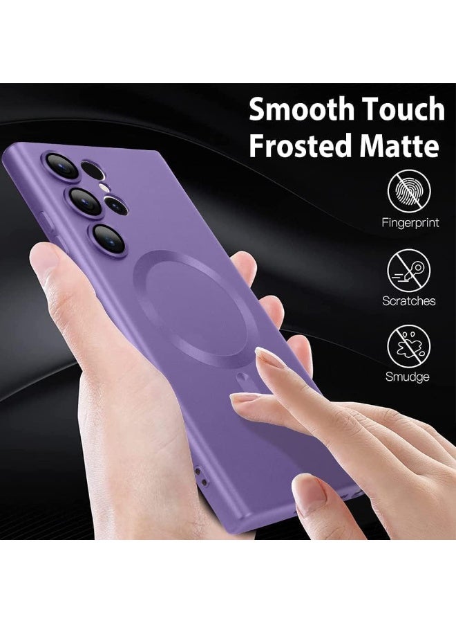 Magnetic Cover for Samsung S25 Ultra, Compatible with MagSafe Camera Lens Protector  Soft Anti-Shock for Samsung Galaxy S25 Ultra Cover Slim 2025, Purple - Image 2