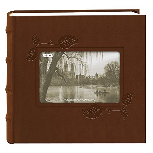 Pioneer Photo Albums Pioneer Photo Albums Pioneer Embossed Ivy Frame Leatherette Cover Photo Album, Brown  - Image 1