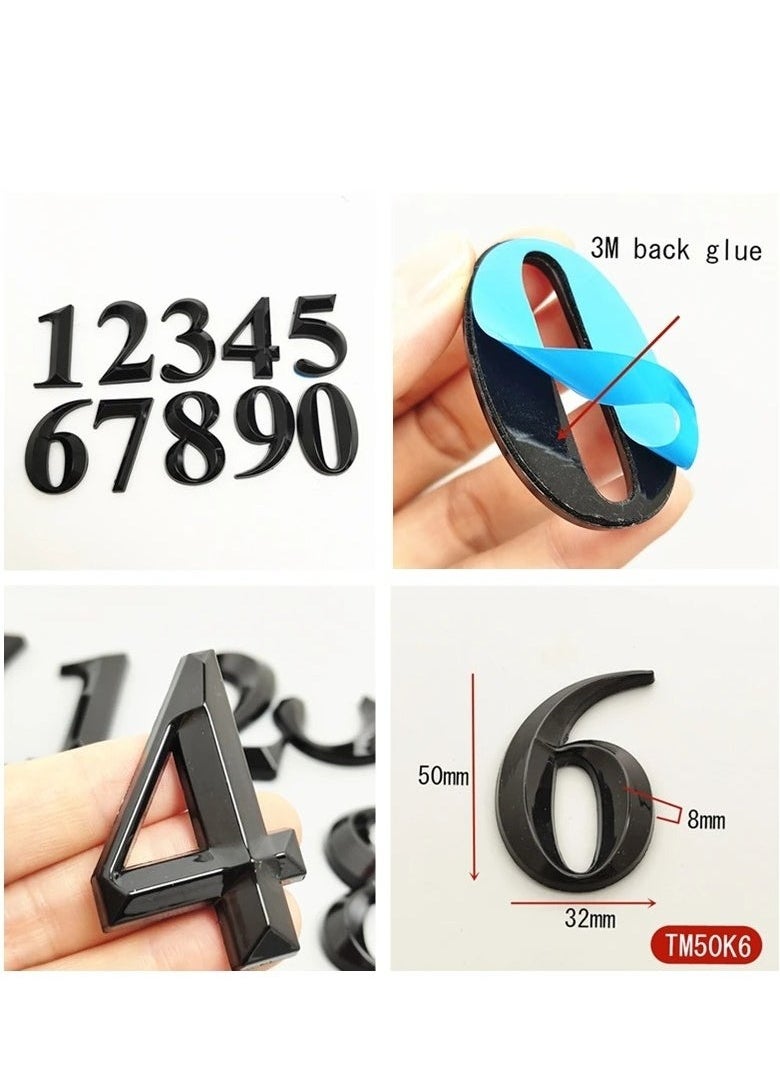 Generic - Gate Digits 0 To 9 Plastic Number Tag Numeral Door Plaque House Drawer Sign Plating Home Office Sticker Address Door Label - Image 1