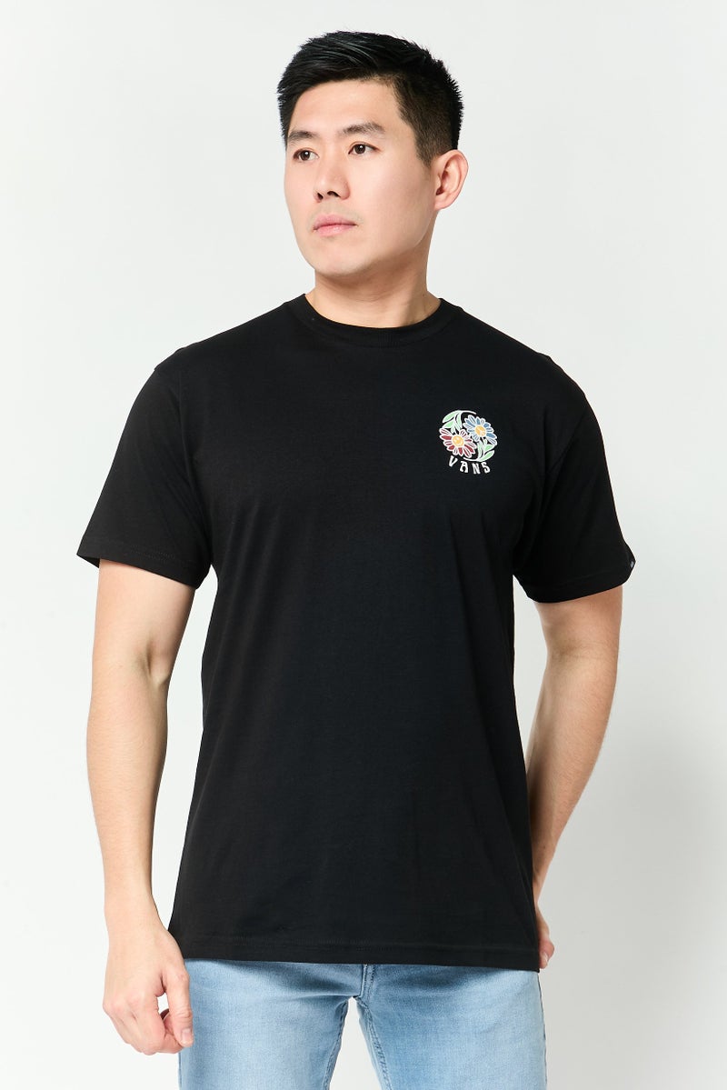 VANS Men Crew Neck Short Sleeve Graphic Print T-Shirt, Black - Image 1