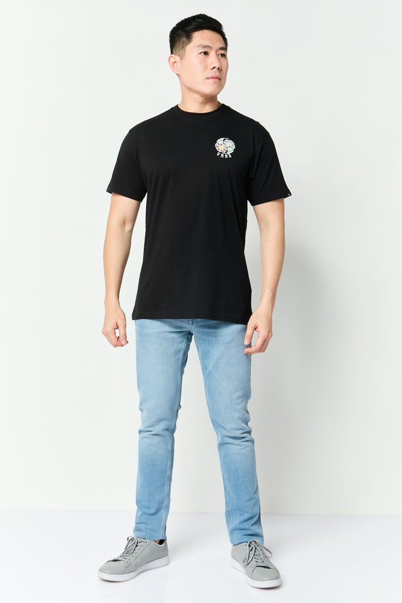 VANS Men Crew Neck Short Sleeve Graphic Print T-Shirt, Black - Image 2