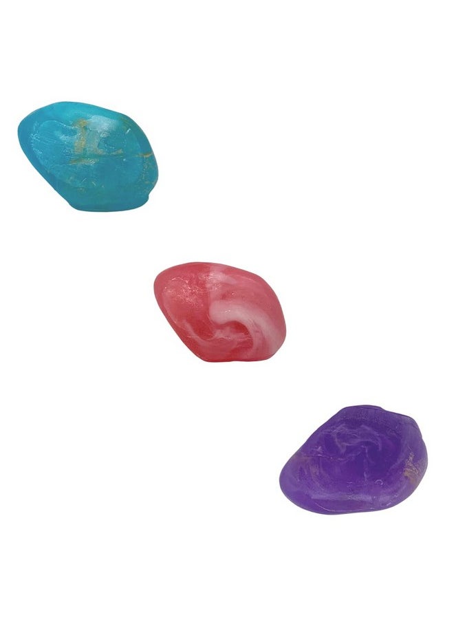 Soap Gemz│Handmade Soaps That Resemble Precious Gemz│3 X 25G Mini Soap Rocks│ (Rose Quartz Lavender Amethyst Fresh Turquoise)