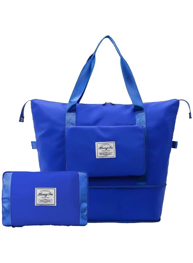 شنطة سفر دفل هوسي مقاومة للماء بجيب للمبلل - أزرق - Image 4