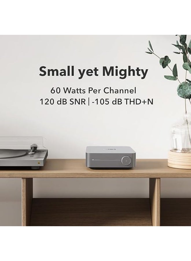 WiiM Amp: Multiroom Streaming Amplifier, Compatible with AirPlay, Google Cast | HDMI, Voice Control | Stream from Spotify, Tidal & More | Space Gray - Image 3