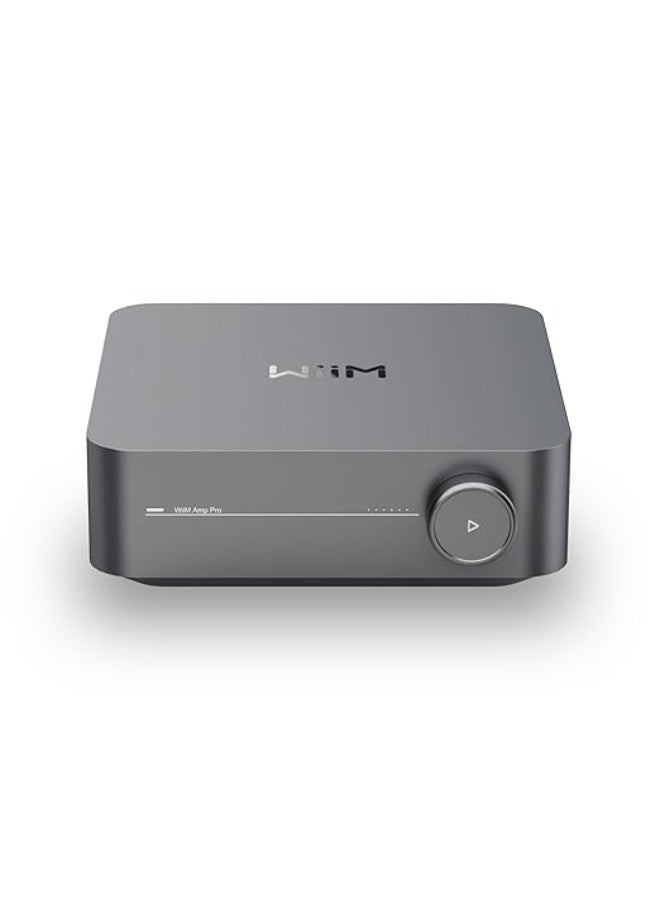 WiiM Amp: Multiroom Streaming Amplifier, Compatible with AirPlay, Google Cast | HDMI, Voice Control | Stream from Spotify, Tidal & More | Space Gray - Image 1