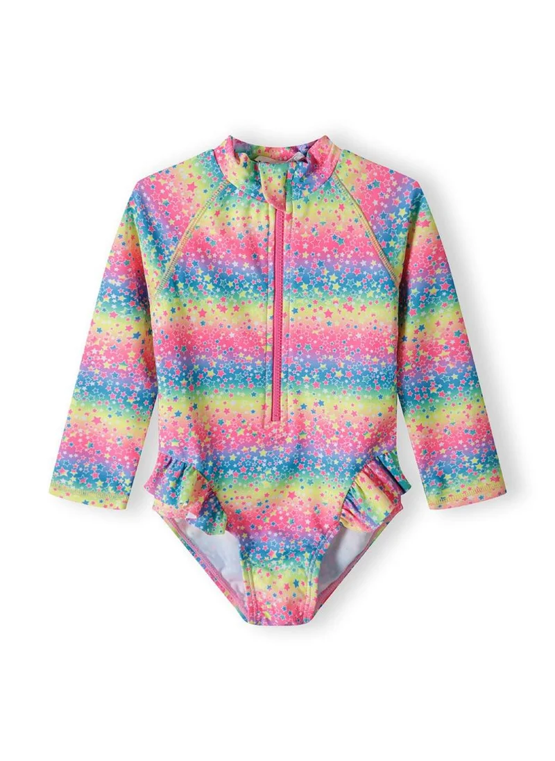 MINOTI Kids Girls Long Sleeve Rash Bodysuit