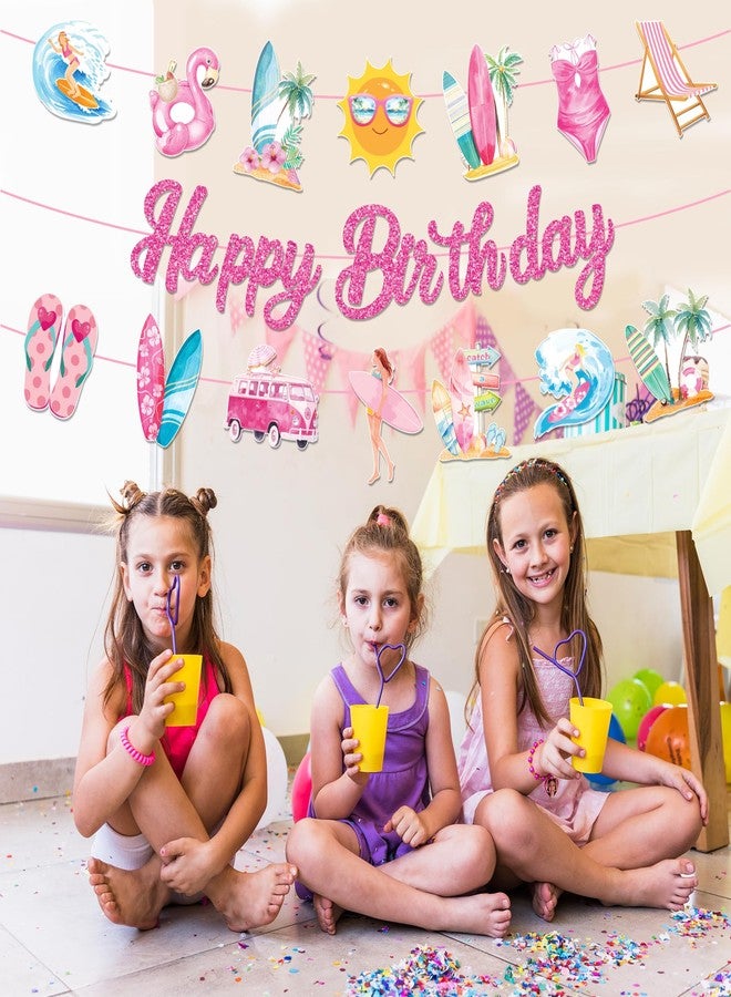 Lide Road 3Pcs Vintage Surfing Happy Birthday Banner Surfing Party Decorations Summer Surf Theme Party Banner Sign for Summer Surf Birthday Baby Shower Party Supplies - Image 4