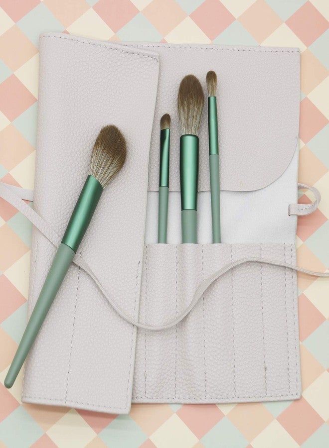 Bird&Fish Makeup Brush Case Travel, Rolling Bag Storage Case PU Leather, Holder Organizer Pouch for Brushes, Cosmetic Bag (Gray) - Image 3