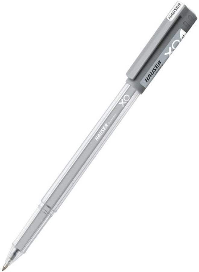 Hauser Germany Xo Jumbo 0.6 Mm Gel Pen|Quick Dry Ink With Long Writing Jumbo Refill|Transparent Body With Low-Viscosity Ink System,Smooth,Sturdy & Refillable Pen|Black Ink,Pack Of 10 Pens - Image 4