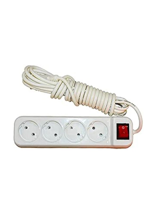HYPER Power Strip 4 Plugs  Cable 3 M  White 